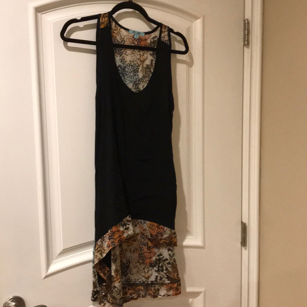 The Art By Zena high-low beautiful sheer top L